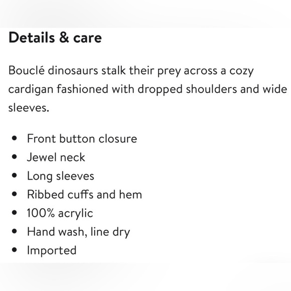 Dressed in Lala Rawr T-Rex Jacquard Cardigan black green SzS/M - Picture 5 of 9